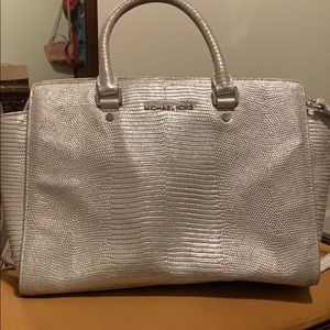 Silver Michael Kors purse